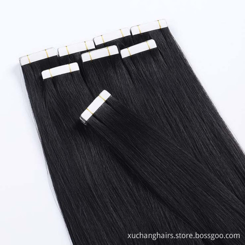 russian hair tape extension hair human wholesale straight cuticle aligned virgin tape in hair extensions remy vendors